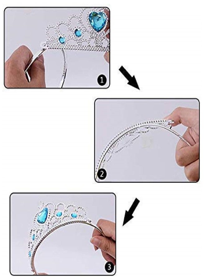 Fancy Steps Princess Accessories for Girls | Birthday Party Elsa Accessories, Crown Wand, Unicorn Headband and Wig for Fairytale (Stick,Crown,Wig) - Image 3